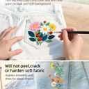 Colorful 14 Colors Permanent Fabric Paint for Furniture, 16.65 oz (500 ml) Fabric Paint for Clothes, Soft Rich Pigment Non-Toxic Textile Paint for Fabric DIY Crafts T-shirts Shoes Jeans for Adult