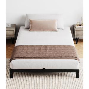 IDEALHOUSE 6 Inch Twin Bed Frames with Under Bed Storage, Heavy Duty Mattress Foundation, Easy Assembly, No Box Spring Needed,75.2" Dx39 Wx6 H Platform Bed for Bedroom, Apartment, Black, Metal