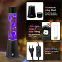 17 Colors Changing Liquid Motion Lamp with Remote,15.6" LED Night Light Relaxing Table Lamp for Kids & Adults, Liquid Light for Bedroom Home Decor (Black)