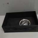 Saillong Doorbell Chime Cover Box Only, Decorative Wood Doorbell Cover for Wall inside With Geometric Design, Universal Indoor Doorbells Covers with Self-Adhesive Tape, No Chime Included(Black)