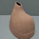 Ceramic Small Flower Vase Floral Container Modern Aesthetic Table Centerpiece Tabletop Ornament for Entrance Desk Housewarming Gift, Brown (Terracotta)