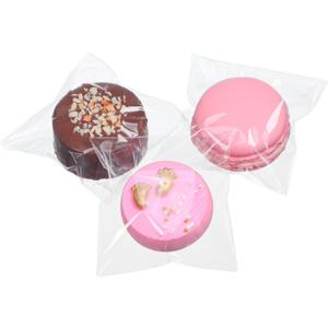 200Pcs 3.5 x3.5Inch Self Sealing Cellophane Macaron Bags Single Chocolate Covered Oro Bags Cookies Bag Treat Bag Packaging for Brownie Donut Candy Gift Wedding Birthday Party Favors