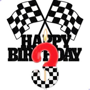 Race Car Candle Cake Topper for Cars Themed Birthday Party Decorations, Racing Car 3rd Birthday Party Car Cake Decorations for Boys(Number 3 Candle)