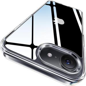 CASEKOO for iPhone 16e Case Crystal Clear, [12FT Military-Grade Protection][Never Yellow Technology] Transparent Slim Cover Women Men for iPhone 16e PhoneCase 6.1 inch, Clear