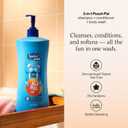 Suave Kids 3-in-1 Tear Free, Body Wash, Shampoo and Conditioners, Dermartologist Tested, Peach Pal, 28 Oz Pack of 4