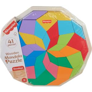 Fisher-Price Wood Preschool Toy Mandala Puzzle with Geometric Design, 41 Wooden Pieces for Kids Ages 3+ Years Fisher-Price Wood Preschool Toy Mandala Puzzle with Geometric Design, 41 Wooden Pieces for Kids Ages 3+ Years