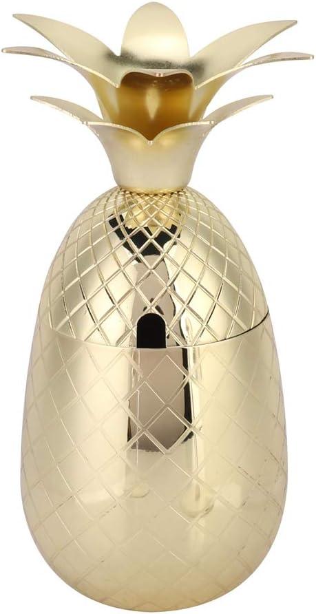 Stainless Steel Pineapple Cocktail Mixer Drinking Shaker Accessories Pineapple Shape Cocktail Cup, Gold