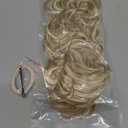 SARLA 2PCS Messy Hair Bun Hair Pieces Wavy Curly Synthetic Updo Fake Scrunchies Ponytail Extension for Women Dirty Blonde