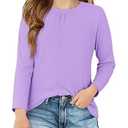 Haloumoning Girls Long Sleeve Tees Kids Casual Crewneck Pleated T Shirts Cute Fall Tops 160