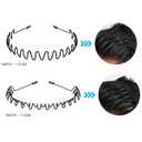 5 x Zig Zag & Wave Metal Headband Set High & Low Profile Textured Hair Bands | For Thick/Long & Fine/Short Hair | for Yoga Skincare Sport & Daily Use Complete Hair Accessory Gifts