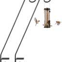MIXXIDEA 2 Packs Heavy Duty Deck Rail Pole Deck Hook, Extensible and Adjustable Deck Hook for Hanging Bird Feeder, Plants, Suet Baskets,Wind Chimes,Lanterns