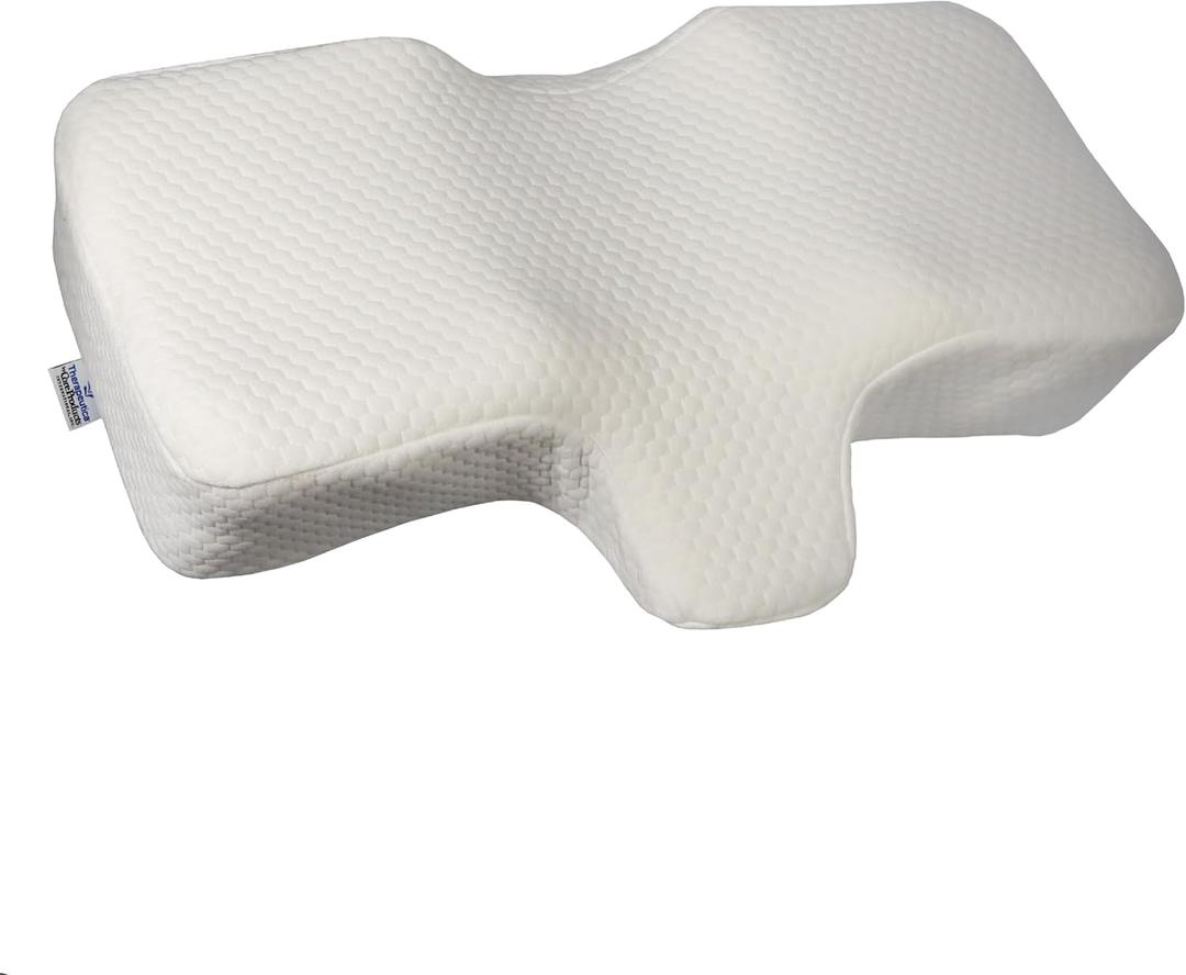 Therapeutica Cervical Orthopedic Foam Pillow - Neck Support Pillow for Side & Back Sleepers - Ergonomic Pillow for Neck Support, Relief, & Spinal Alignment  Average Size, Firm