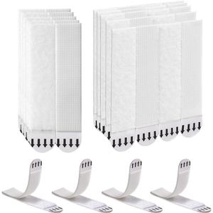 Sinnsally Large Picture Hanging Strips Heavy Duty,20-Pairs(40 Strips) Sticky Picture Hangers for Walls Hanging Without Nail,Damage Free No Nails Refill Adhesive Poster Frame Mounting,White