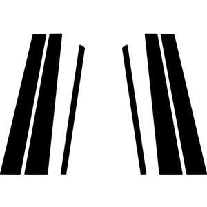 Rvinyl Pillar Post Pre Cut Window Trim Kits in Carbon Fiber 4D Black Compatible with Honda CR-V 2002-2006 - Adhesive Backs