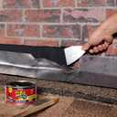 Flex Paste, Waterproof Paintable Putty, Spackle Sealant, Fill Gaps Cracks Holes - Block Out Water and Air - UV Resistant - Walls, Drywall, EPDM, Concrete, Roof, RV Repairs, Black, Half-Quart