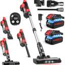 60kPa Cordless Vacuum Cleaner, 8000mAh Brushless Pet Vacuum, 6 in 1 Lightweight Stick Vacuum with 2L Dust Cup, 3 Suction Modes, 700W Portable Handheld Cordless Vacuum for Pet Hair/Hardwood Floor/Dorm