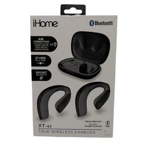 iHome True Wireless Earbuds Sport Touch control EarHook Headphones with Mic