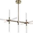 MELUCEE 32.8" LED Chandeliers for Dinning Room 26W 3000K Warm Lighting, 11-Light