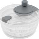 Glad Salad Spinner, 4.2 Quarts - Dishwasher Safe Lettuce Spinner, Fruit Washer, and Vegetable Strainer - Colander, Toss & Serve Bowl, and Locking Lid, Heavy Duty Plastic