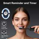 2 x 2025 New Sonic Electric Toothbrush for Adults - Vibration 60,000 VPM & 73 Oscillation Rechargeable Electric Toothbrush, 50+ Days Battery Life, 3 Modes, 2-Minute Timer, 3 Brush Heads, Black