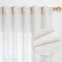 MYSKY HOME Curtains 63 Inch Length 2 Panels, Boho Curtains Sheer Light Soften for Bedroom Kitchen Farmhouse Style Country Rustic Drapes Window Treatment Set, Beige White, 50" x 63"