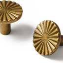 5 Pack Antique Brass Cabinet Knobs Vintage Flat Drawer Pulls Kitchen Cupboard Bathroom Dresser Cabinet Hardware Handles Zinc Alloy