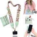 Crossbody Body Phone Holder for Women, New Phone Strap with Zippered Pouch, Adjustable Crossbody Strap (Green)