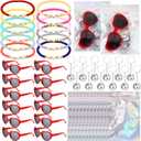 Geiserailie 48 Pcs Singer Friendship Party Favors Bulk Era Music Birthday Favors Friendship Bracelets Disco Ball Keychain Heart Sunglasses Gift Bags for Girls Women Fans Party Birthday Decorations