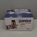 GANIZA Food Processors, Electric Food Chopper with Meat Grinder & Vegetable Chopper - 2 Bowls (8 Cup+8 Cup) with Powerful 450W Copper Motor - Includes 2 Sets of Bi-Level Blades for Fruits/Meat/Nuts (Black)