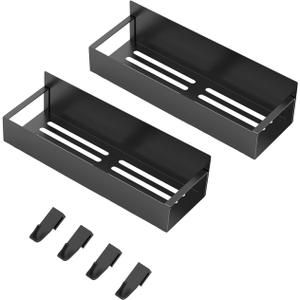 Kitchen Storage, Magnetic Spice Rack for Refrigerator, Magnetic Shelf for Fridge Large Spice Rack Wall Mount Refrigerator Organizer, Black Fridge Organizers and Storage Magnetic shelves (2 pc small) (2 pc small)