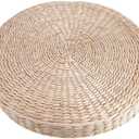 Meditation Cushion, Tatami Floor Pillow Seating for Adults Cushion Seat Round Pouf Filling Floor Cushion with Soft Sponge Filling Ottoman Foot Rest for Living Room Bedroom Beige, 15.75" x 2.36"