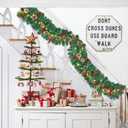GUOOU 9 Foot Christmas Lighted Garland, Battery Operated Christmas Garland with Lights, Pre Lit Garland Wreath for Indoor Home Winter Holiday New Year Xmas Decorations