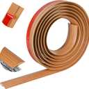 10Ft Floor Transition Strip Self Adhesive Carpet to Tile Floor Edging Trim PVC Threshold Strips, Peel and Stick Joining Trim Suitable for Threshold Height Less Than 5mm (Light Brown Coffee)