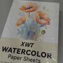 XWT 120 Sheets Watercolor Paper Bulk, 5x7in 110lb/230gsm, Cold Pressed Acid Free Natural White Textured Water Color Painting Art Supplies, Drawing Gift for Professional Adult Artists