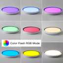 Smart LED Music Ceiling Light,with Remote Control Bluetooth Speaker RGB Dimmable,15.74 inch 36W,WiFi App Compatible with Alexa Google Home,Suitable for Bedroom, Living Room and Children's Room