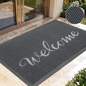 Vicwe Indoor Outdoor Door Mat, 31"x47" Heavy Duty Stretch Mesh Doormat
