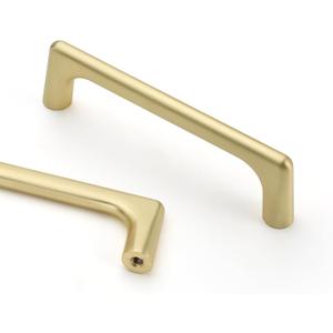 Asidrama 10 Pack 3.75 Inch(96mm) Brushed Gold Cabinet Pulls Cabinet Handles Cupboard Handles Kitchen Cabinet Hardware for Cupboard Drawer Pulls