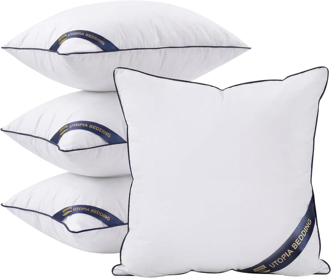 Premium Decorative Throw Pillow Inserts 20x20, Kids Throw Pillows, 4-Pack