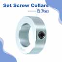 Uxcell 2pcs Set Screw Collars 1-5/16" Bore Carbon Steel Shaft Collars, 2-1/8" OD, 11/16" Width Lock Axle Collar Clamp for Linear Rod Shaft Guide