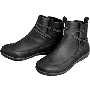 stylewe Boots for Women, Ankle Boots With Braided Strap, Cowgirl Boots, PU Leather Western Style, 10, Black
