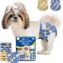 Pet Soft Dog Diapers Female Disposable Doggie Diapers with Wetness Indicator, Puppy & Cat Diapers Super Absorbent, Fit for Female Dog in Heat or Incontinence, 30pcs (S, Mixed)