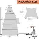 Outdoor Hanging Lounge Chair Replacement Cushion Cover and Umbrella Fabric, Suitable for Curved Chaise Lounge Swinging Hammock Chair Pads, Waterproof Soft Fabric (Cushion Not Included) , Khaki, 90 Inches X 29 Inches