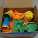 Sotodik Beach Toys Set for Kids, Collapsible Sand Bucket and Shovels Set with Watering Can,Mesh Bag, Ice Cream &Animal Sand Molds,Travel Beach Toys for Toddler Boys Girls Age 3 4 5 6 7 8+