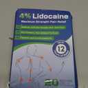 Uposiut 4% Lidocaine Patches, 20 Patches Maximum Strength Lidocaine Patches 20 Patches, for Muscle Pain Relief in The Neck, Shoulders, Back, Knees, and Anks, 12 Hour Pain Relief-012345