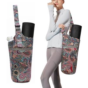 IwIeIaIrI Yoga Mat Bag for Women with Large Size Pocket and Zipper Pocket, Yoga Gifts Accessories with Adjustable Shoulder Strap- Fits Most Workout Stuff (Pink)