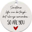 2 x Gifts for Friends Women, Friends Christmas Ornaments, Bestie Gifts for Women, Best Friend Ornament Ceramic Ornament