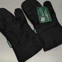 Beneno Kitchen Oven Mitts 2-Pack Heat Resistant to 500F with Non-Slip Silicone Grip, Extra Long 14.3" Forearm Protection, Soft Quilted Cotton Terry Lining, Ideal for Cooking, Baking, Grilling, Black