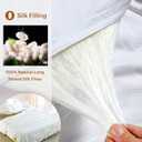 LilySilk All Season Silk Comforter/Duvet/Quilt, 100% Silk Floss Filling with 100% Cotton Cover (Twin(67x87 Inch,Silk Weight:1.25kg)