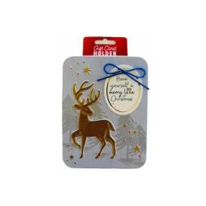 Surface Packaging Reindeer Rectangle Gift Card Holder Tin