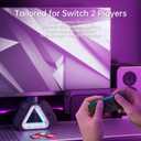 Hosanwell Switch 2 Controller Fast Charging Dock for Switch2,4 Joycos Simultaneous Charging Station with 7 Customizable RGB Lighting Modes, Fast Charge USB-C Cable Included (Black)